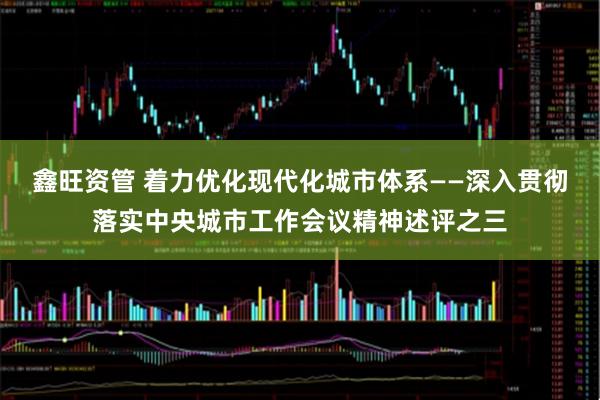 鑫旺资管 着力优化现代化城市体系——深入贯彻落实中央城市工作会议精神述评之三